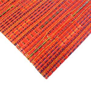 Metroweave Placemats Set 2 Red Orange 19x14" Vinyl Woven Table Mats New